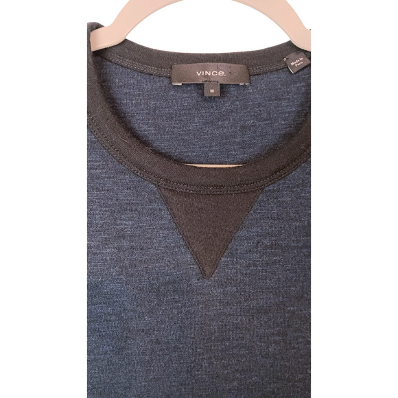 Vince Men's Crewneck Sweater Heathered Blue Size Medium - Picture 2 of 4